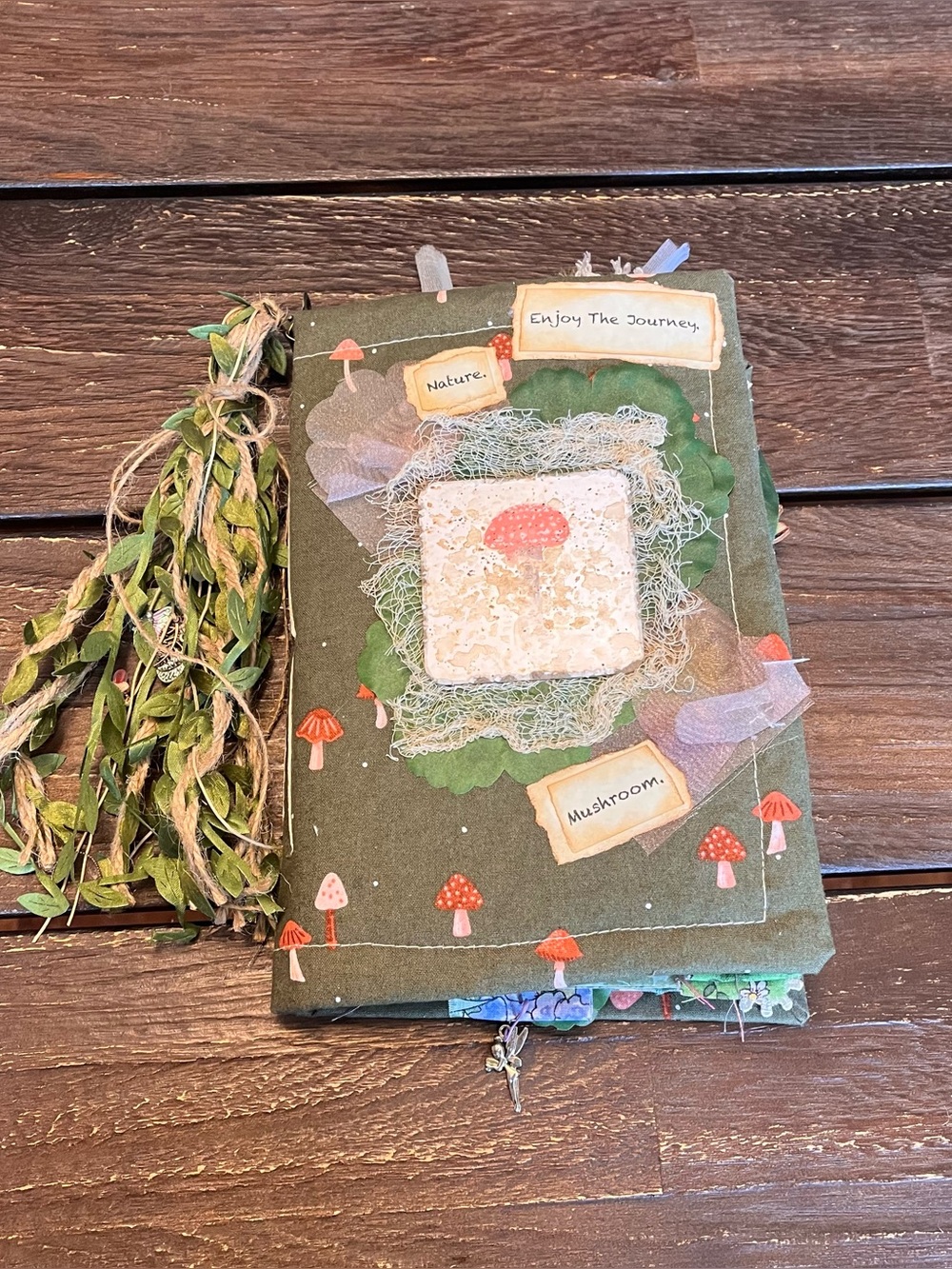 Mushroom Nature Junk Journal Woodland Softcover Decorated 3 Signatures